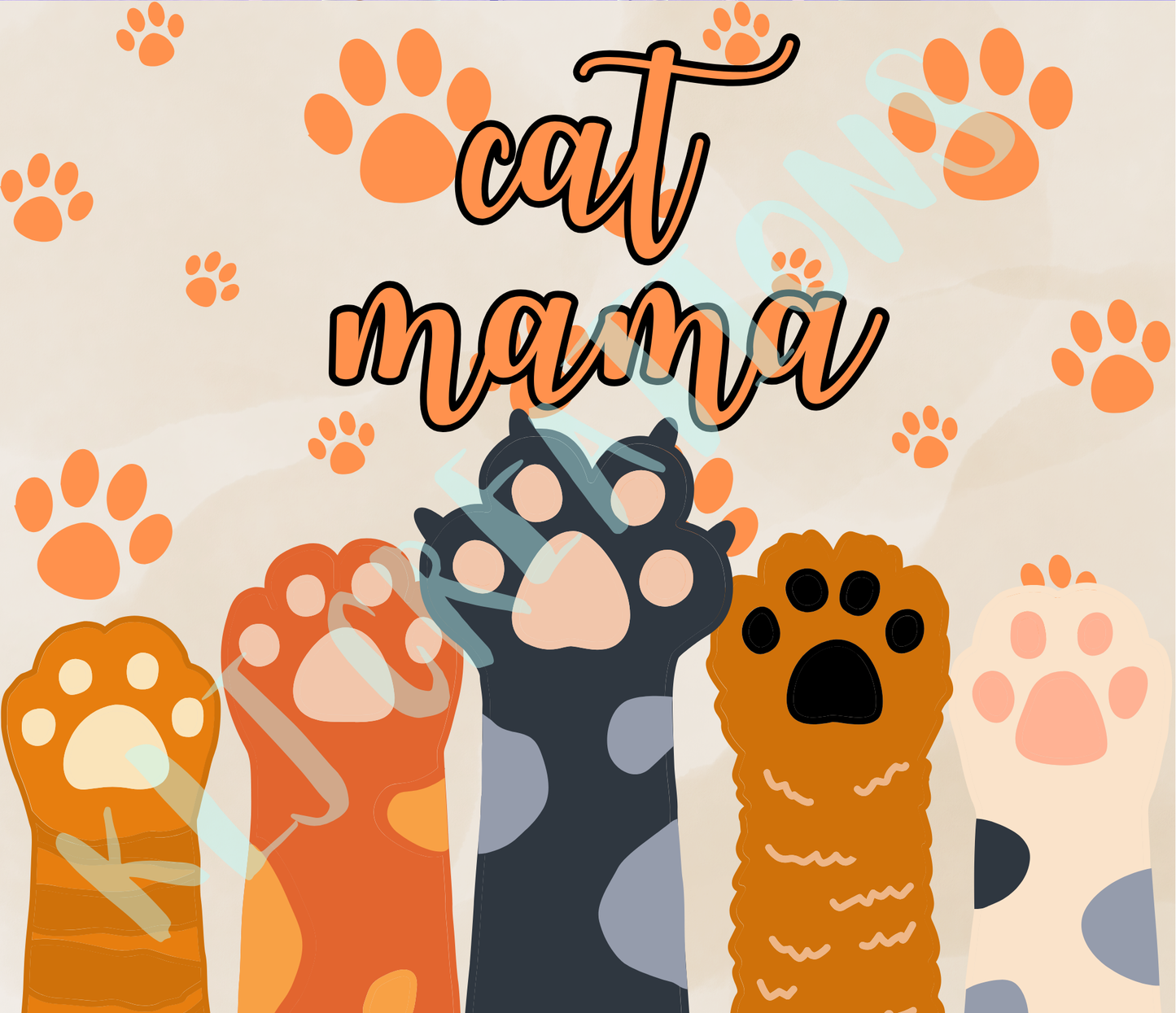Cat Mama (orange theme)