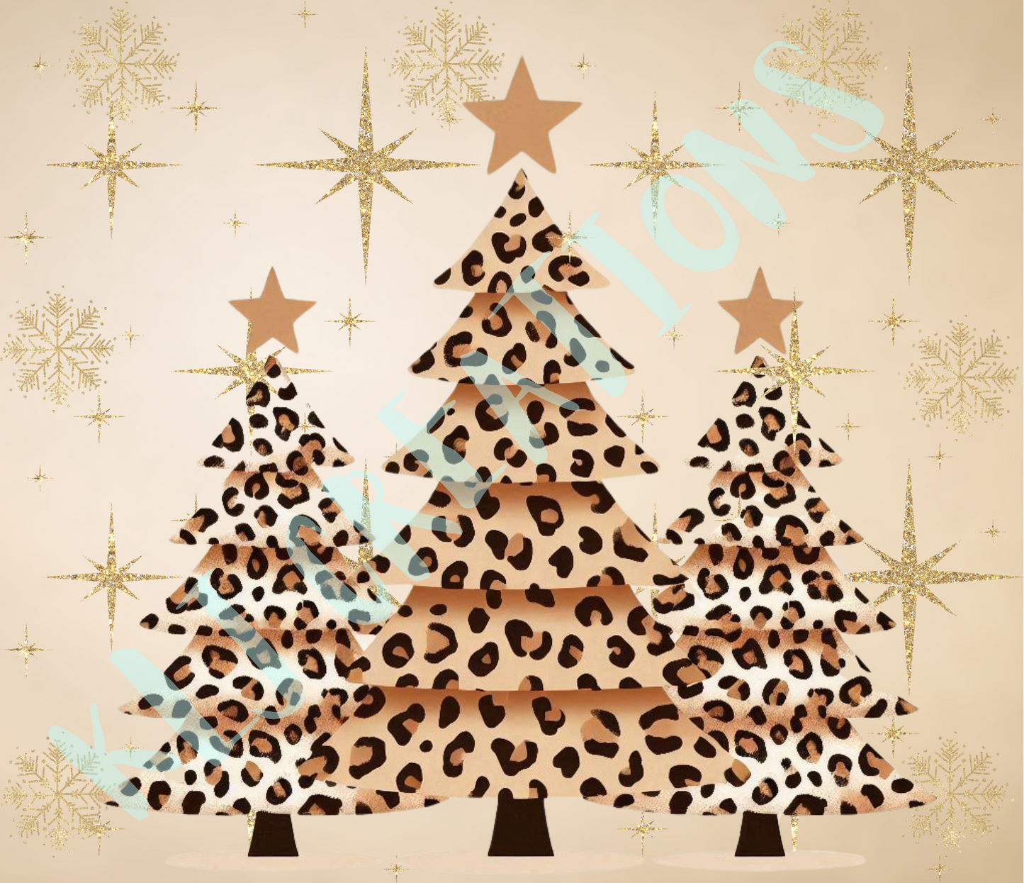 Cheetah Christmas Trees