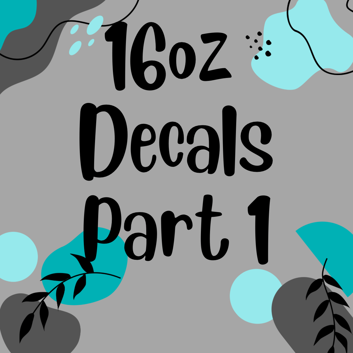 16oz cup Decals